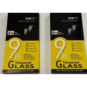 NEW'C Tempered Glass Screen Protector for iPhone 14 Pro Max Privacy 2 Packs of 3
